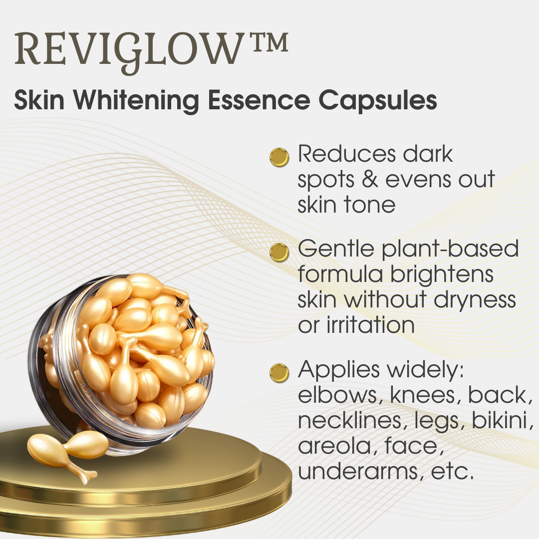 REVIGLOW™ Skin Whitening Essence Capsules - 👩‍⚕️ Recommended by Experts! 🔥 30-Days Money-Back Guarantee! 💰