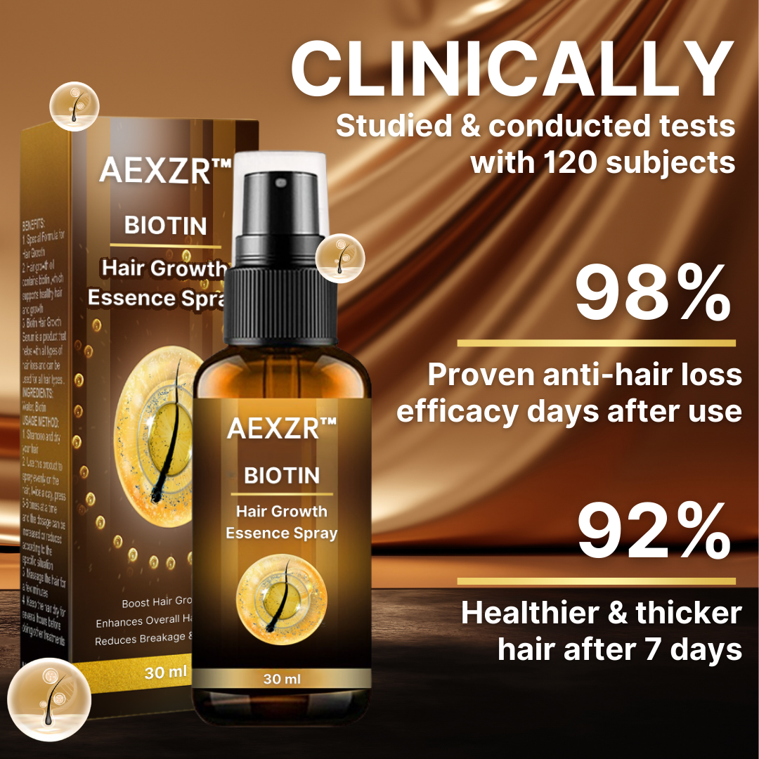 AEXZR™ Biotin Hair Growth Essence Spray - 👩‍⚕️ Recommended by Hair Experts (Trichologist)!