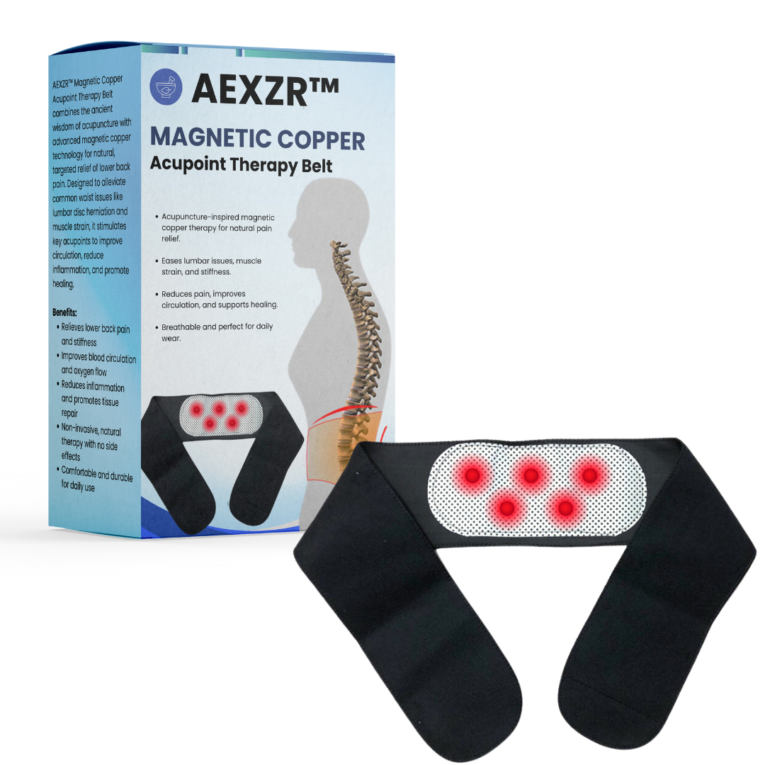 AEXZR™ Magnetic Copper Acupoint Therapy Belt - 👩‍⚕️ Proven and Tested by Orthopedic Surgeon!