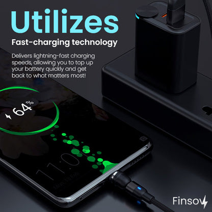 Finsov™ 3-in-1 Magnetic Rotatable Charging Cable - Gets Yours NOW!