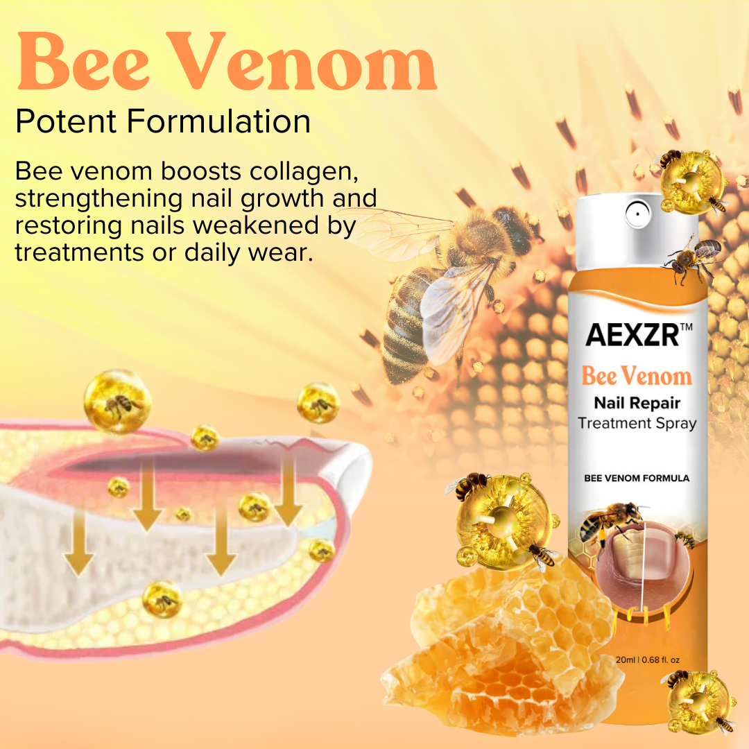 AEXZR™ Bee Venom Nail Repair Treatment Spray - Recommended by Experts! 👨‍⚕️